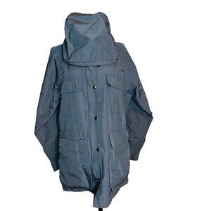 Sierra Designs 60/40 Parka Women's Jacket Size 10, Medium Blue Gray Hooded, Snap